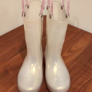 Western Chief Toddler Girls' Viola Light-Up Glitter Rain Boots toddler 8 EUC